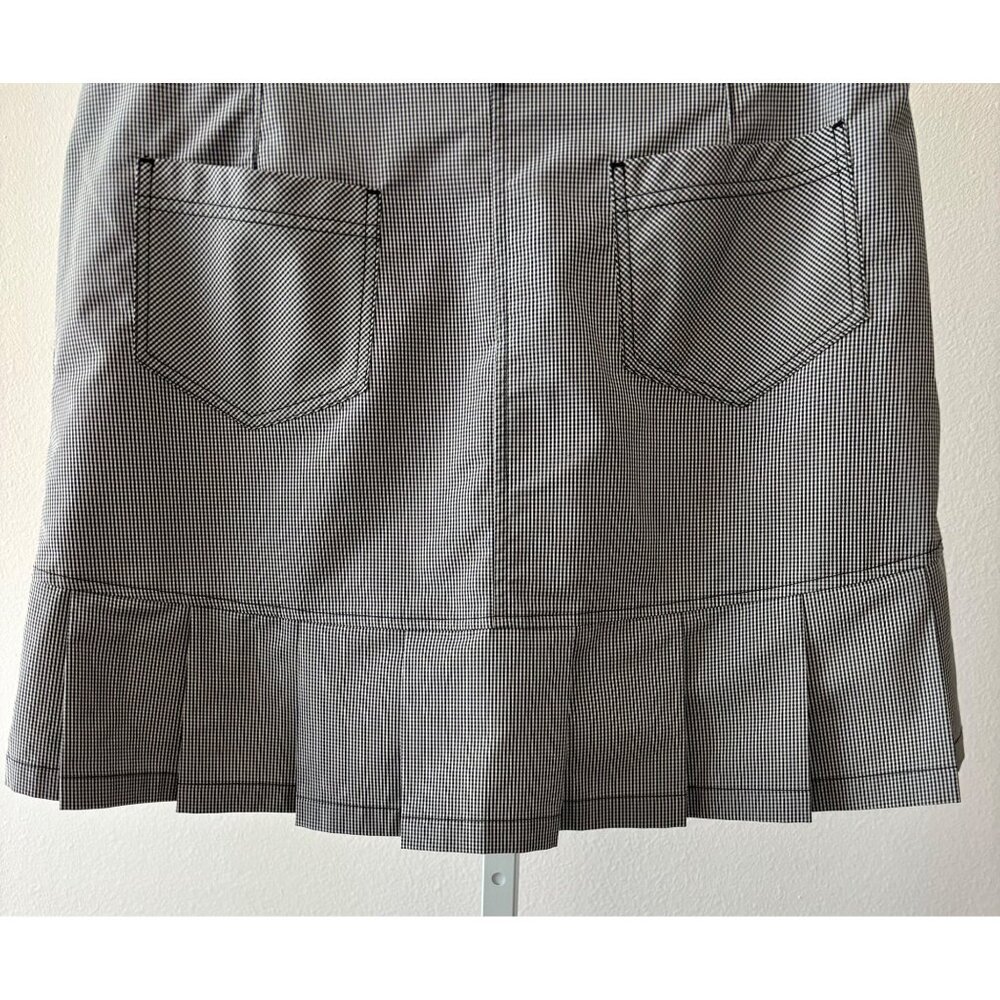 IBKÜL Golf Skort 8 Gingham Check Pleated Hem UPF 50 Activewear Tenniscore Preppy - Picture 13 of 13